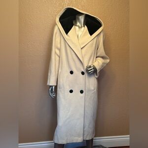 Vintage Lorovi High Quality 100% Wool Dramatic Full Length Longline Hooded Coat